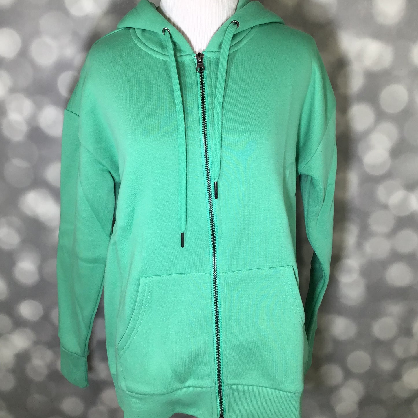 LuLaRoe LuLaRoe Essential Zip Hoodie - Solid Fresh Clover 