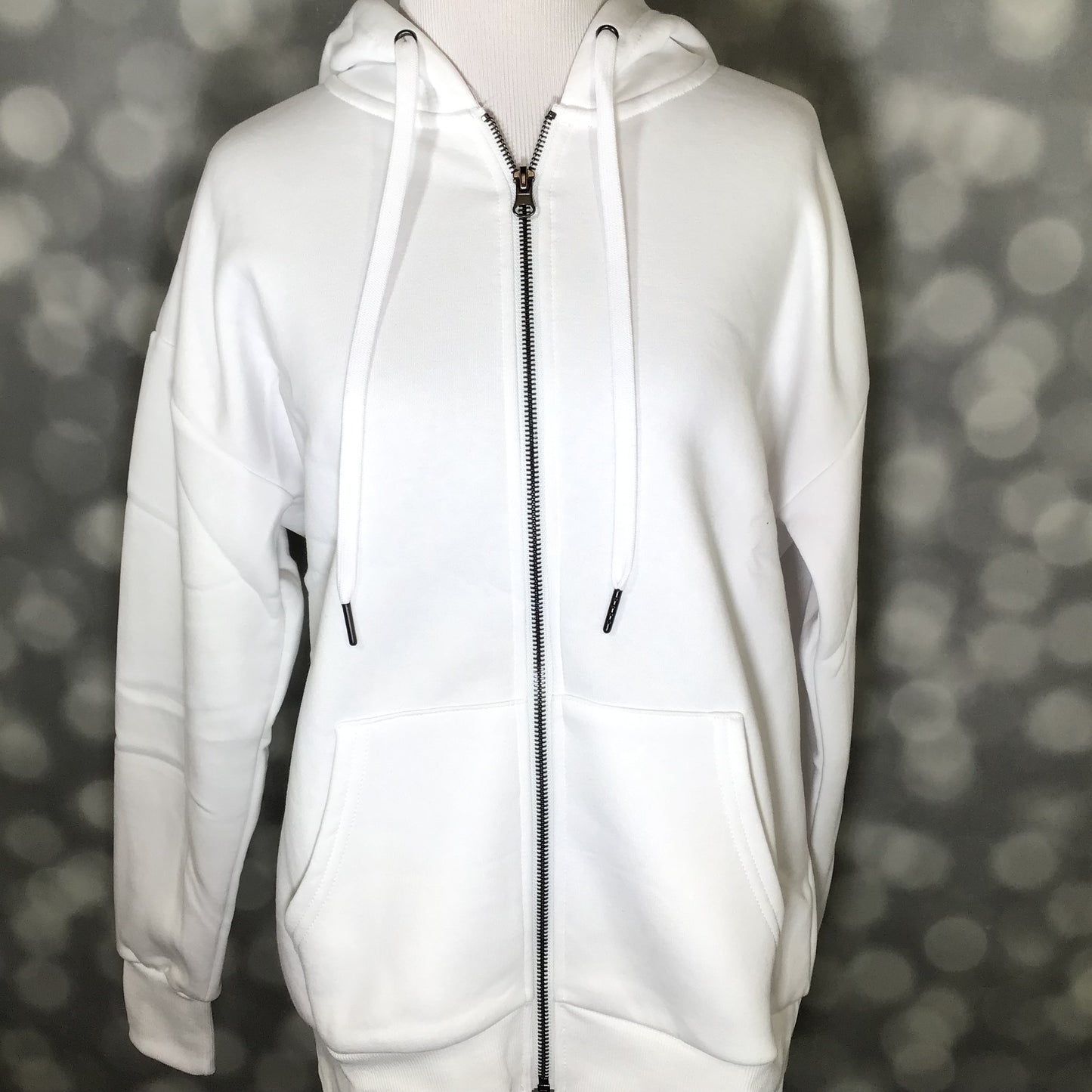 LuLaRoe LuLaRoe Essential Zip Hoodie - Solid Classic White 