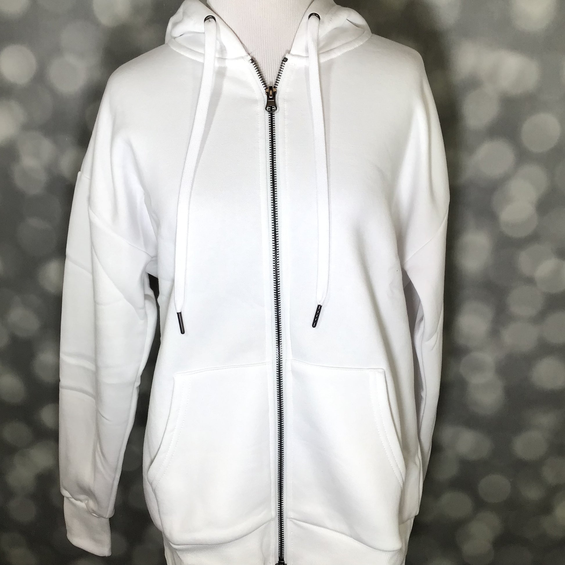 LuLaRoe LuLaRoe Essential Zip Hoodie - Solid Classic White 