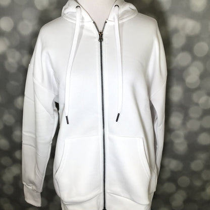 LuLaRoe LuLaRoe Essential Zip Hoodie - Solid Classic White 