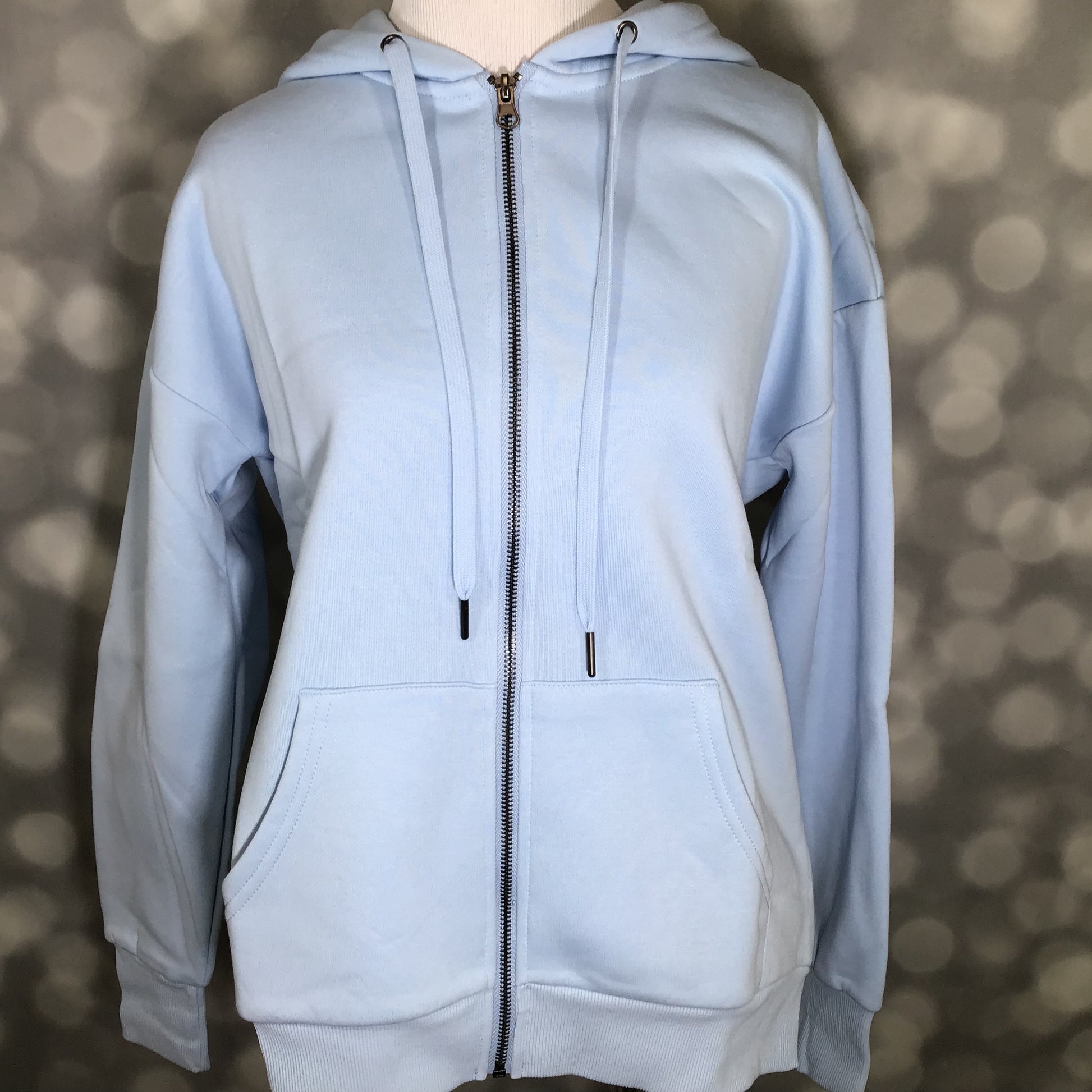 LuLaRoe LuLaRoe Essential Zip Hoodie - Solid Cloud Blue 