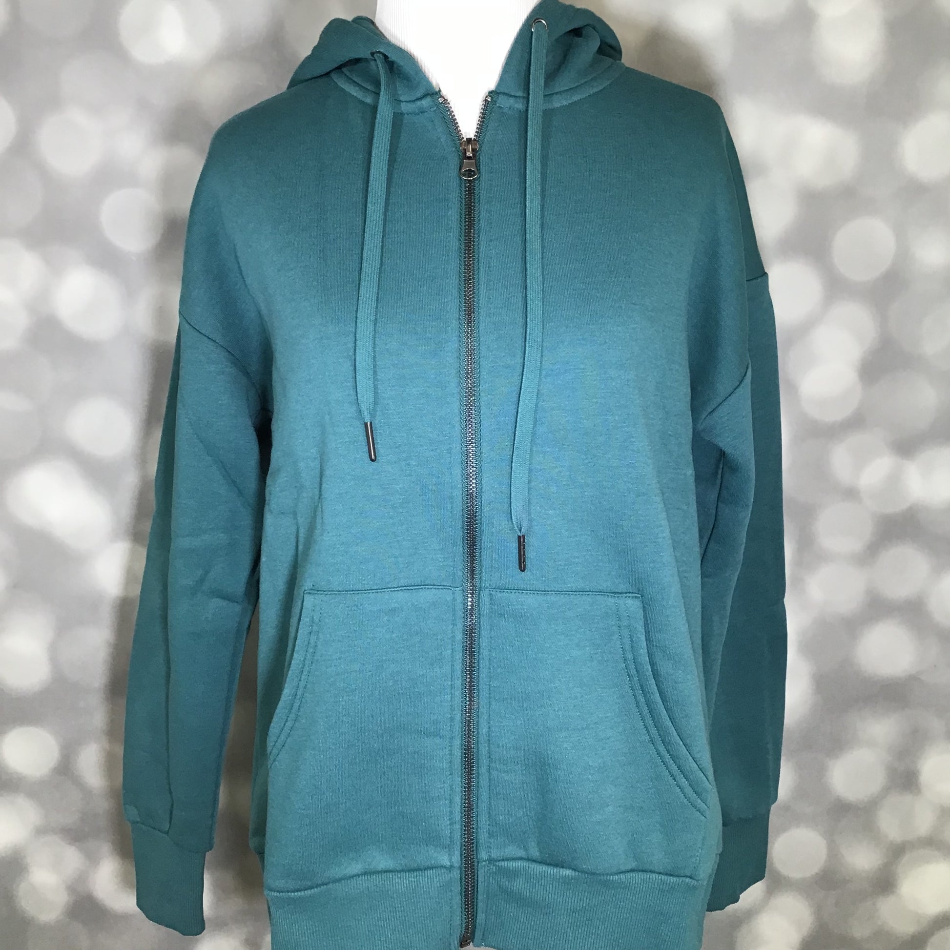 LuLaRoe LuLaRoe Essential Zip Hoodie - Solid Deep Juniper 