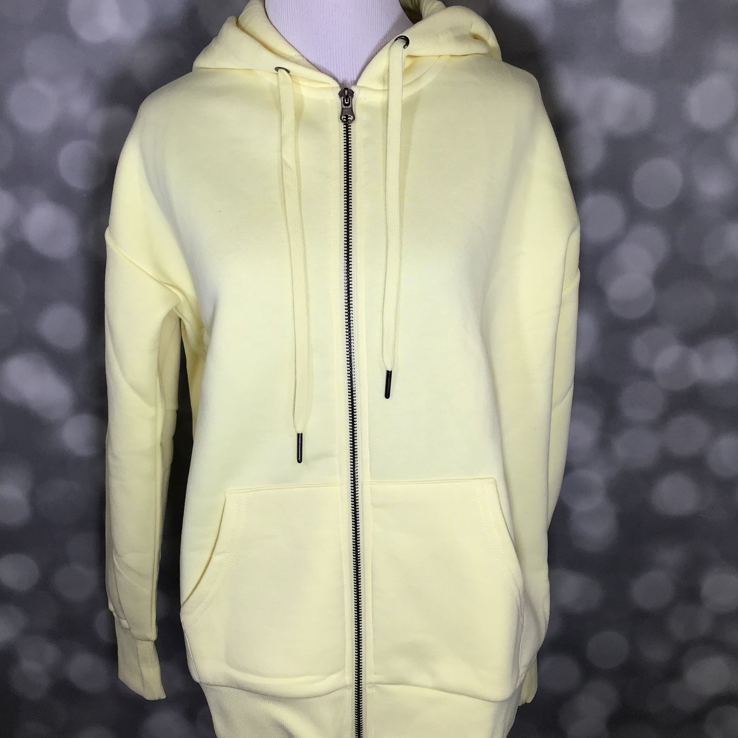 LuLaRoe LuLaRoe Essential Zip Hoodie - Solid Soft Citron 