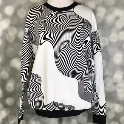 LuLaRoe LuLaRoe RISE Reset Pullover – Ivory Current Abstract 