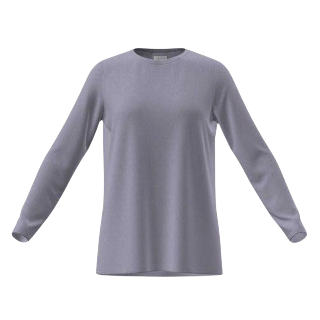 LuLaRoe Sharon Long Sleeve Top - Solid Soft Lavender - front view