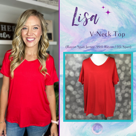 LuLaRoe Lisa - Solid Red Crimson 