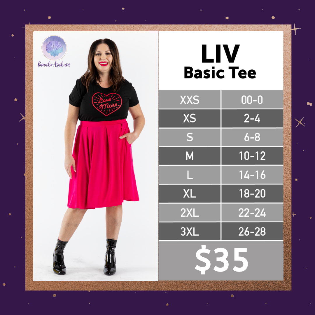 LuLaRoe LuLaRoe Liv T – Give Love Receive Love Repeat Graphic 