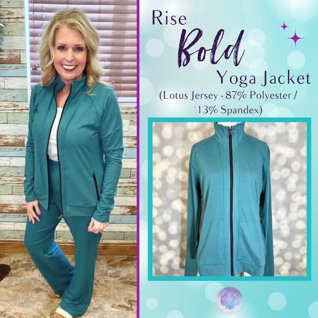 LuLaRoe LuLaRoe RISE Bold Yoga Jacket – Solid Deep Teal Evergreen 
