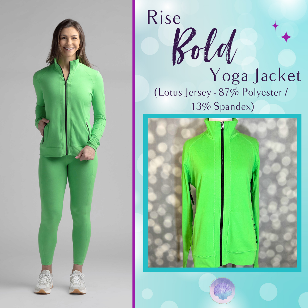 LuLaRoe LuLaRoe RISE Bold Yoga Jacket – Solid Vibrant Clover Green 