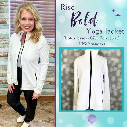 LuLaRoe LuLaRoe RISE Bold Yoga Jacket – Solid White 