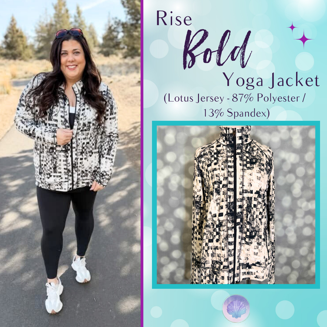 LuLaRoe LuLaRoe RISE Bold Yoga Jacket – Urban Pixel Weave 