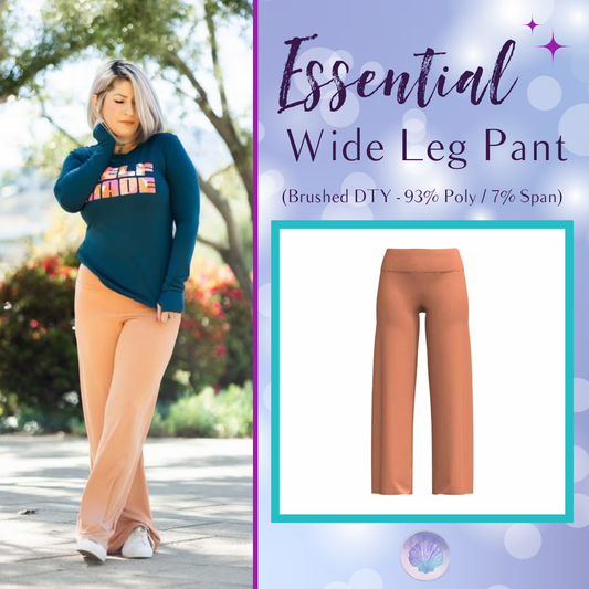 LuLaRoe Essential Wide Leg Pant  - Solid Warm Clay Taupe