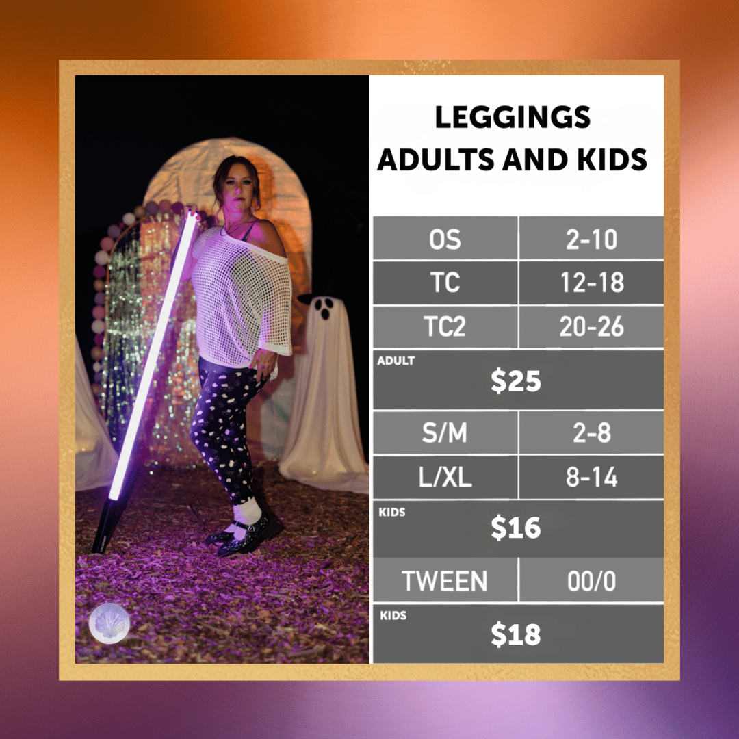LuLaRoe 2026 Halloween Leggings – Black, Orange & White Mixed Plaid