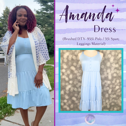 LuLaRoe Amanda Dress – Solid Baby Blue