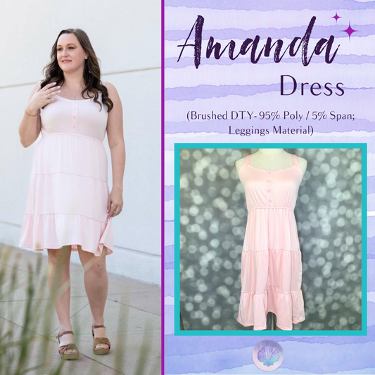 LuLaRoe Amanda Dress – Solid Blush Taupe
