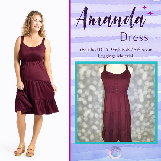 LuLaRoe Amanda Dress – Solid Deep Plum
