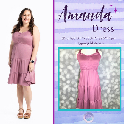 LuLaRoe Amanda Dress – Solid Dusty Mauve