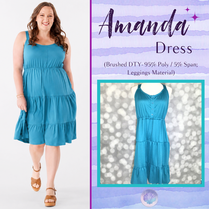 LuLaRoe Amanda Dress – Solid Ocean Teal