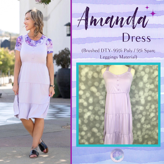 LuLaRoe Amanda Dress – Solid Soft Lavender