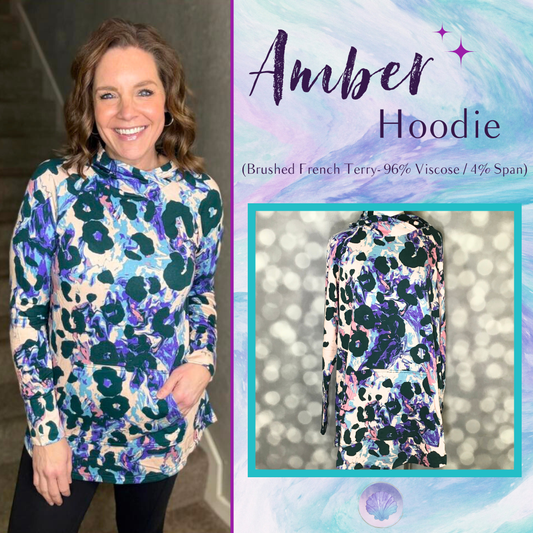 LuLaRoe LuLaRoe Amber Hoodie - Amethyst Drift Abstract 