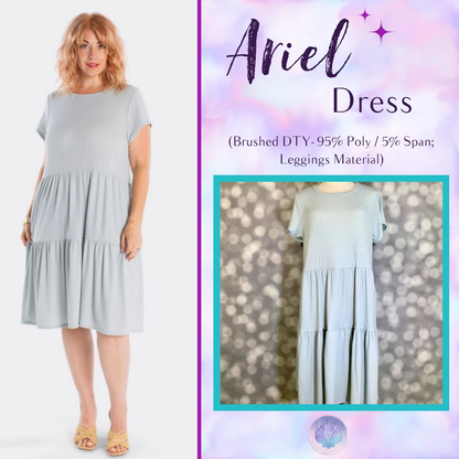 LuLaRoe Ariel Tiered Dress - Solid Misty Sage