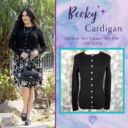 LuLaRoe LuLaRoe Becky Cardigan - Solid Black 