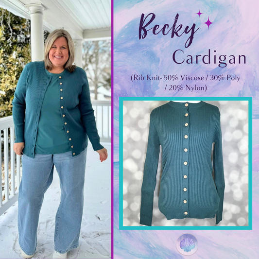 LuLaRoe LuLaRoe Becky Cardigan - Solid Evergreen Teal 