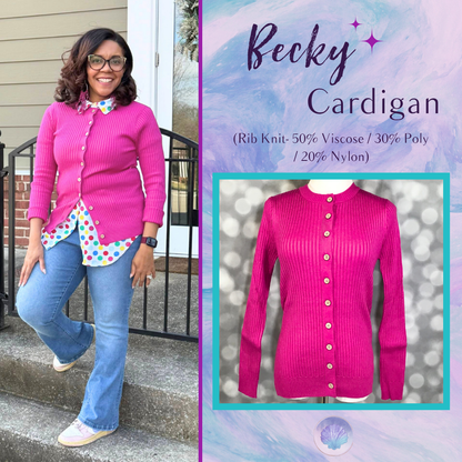 LuLaRoe LuLaRoe Becky Cardigan - Solid Magenta Pink 
