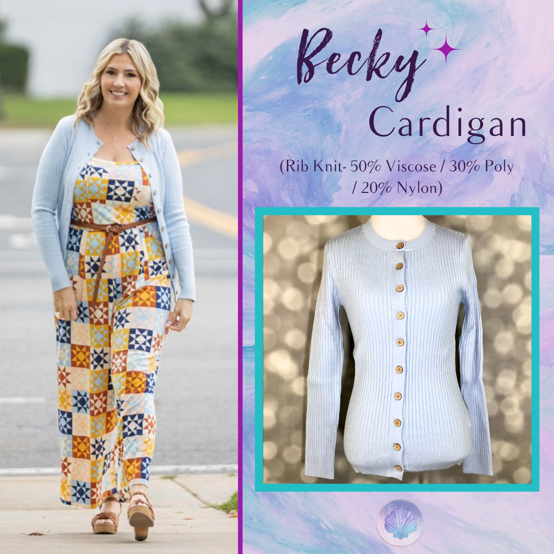 LuLaRoe LuLaRoe Becky Cardigan - Solid Soft Sky Blue 