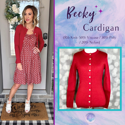 LuLaRoe LuLaRoe Becky Cardigan - Solid True Red 