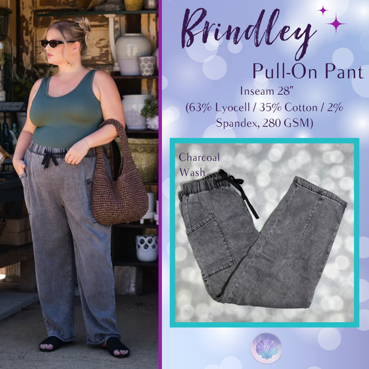 LuLaRoe LuLaRoe Brindley Easy Barrel Pull-On Pant - Charcoal 