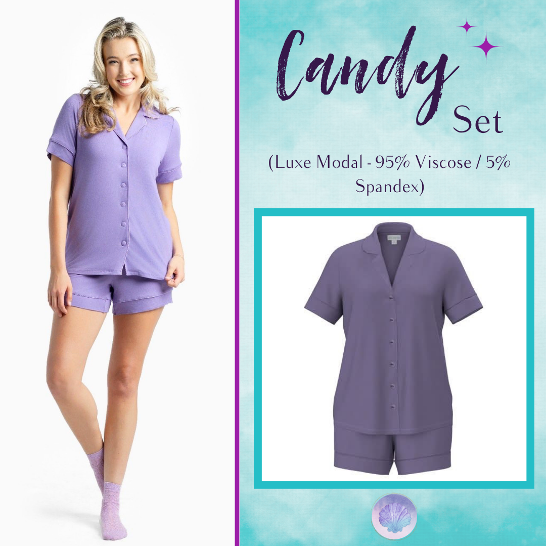 LuLaRoe Candy PJ Set - Solid Lavender Mist