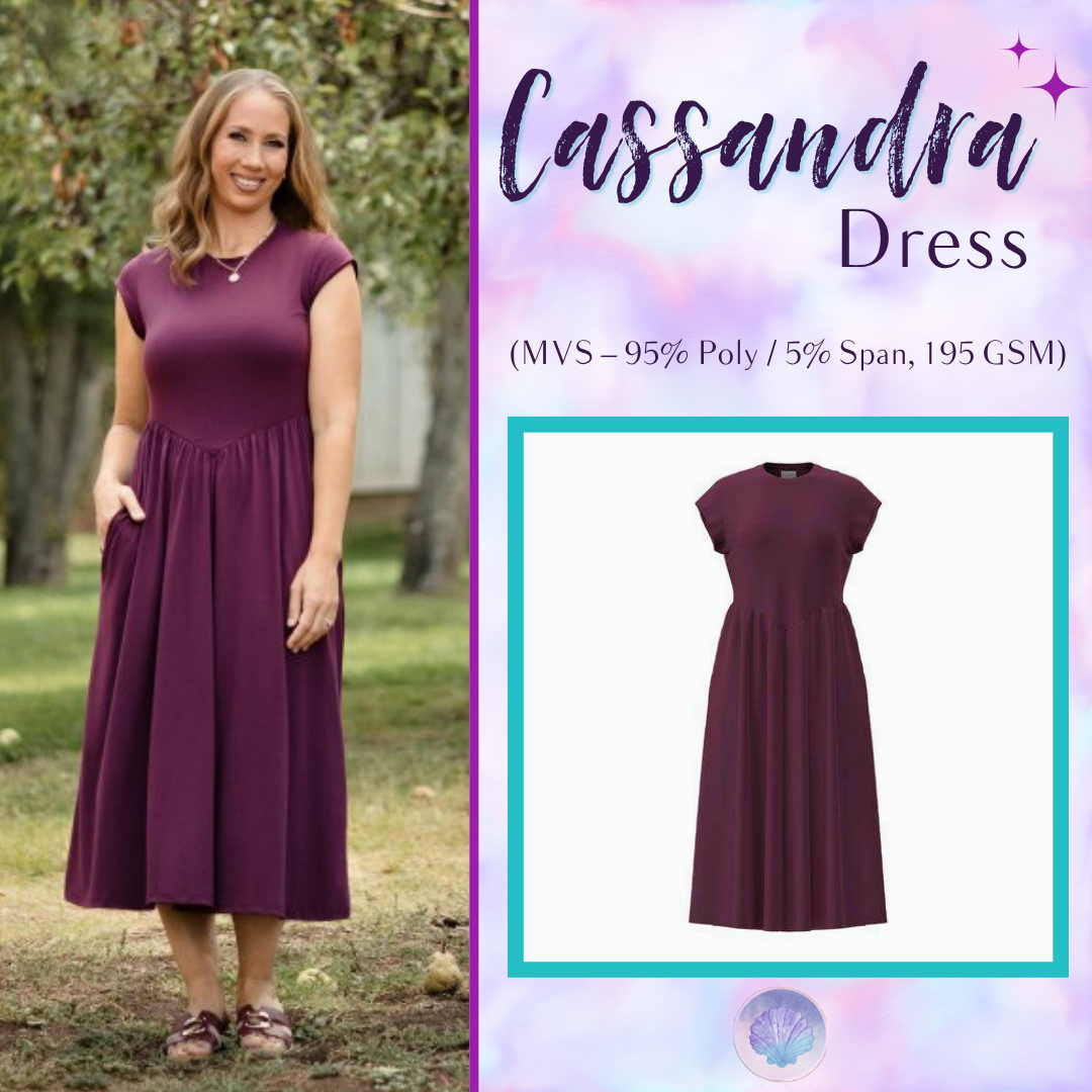 LuLaRoe Cassandra Cap Sleeve Midi Dress – Solid Deep Plum – view 1