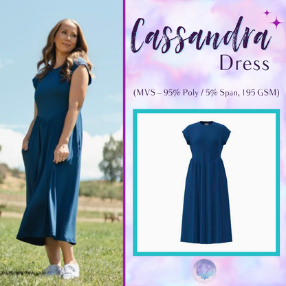 LuLaRoe Cassandra Cap Sleeve Midi Dress – Solid Deep Teal Blue – view 1