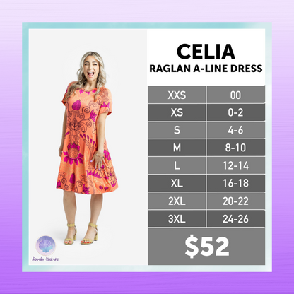 LuLaRoe Celia Dress - Pink and White Stripe
