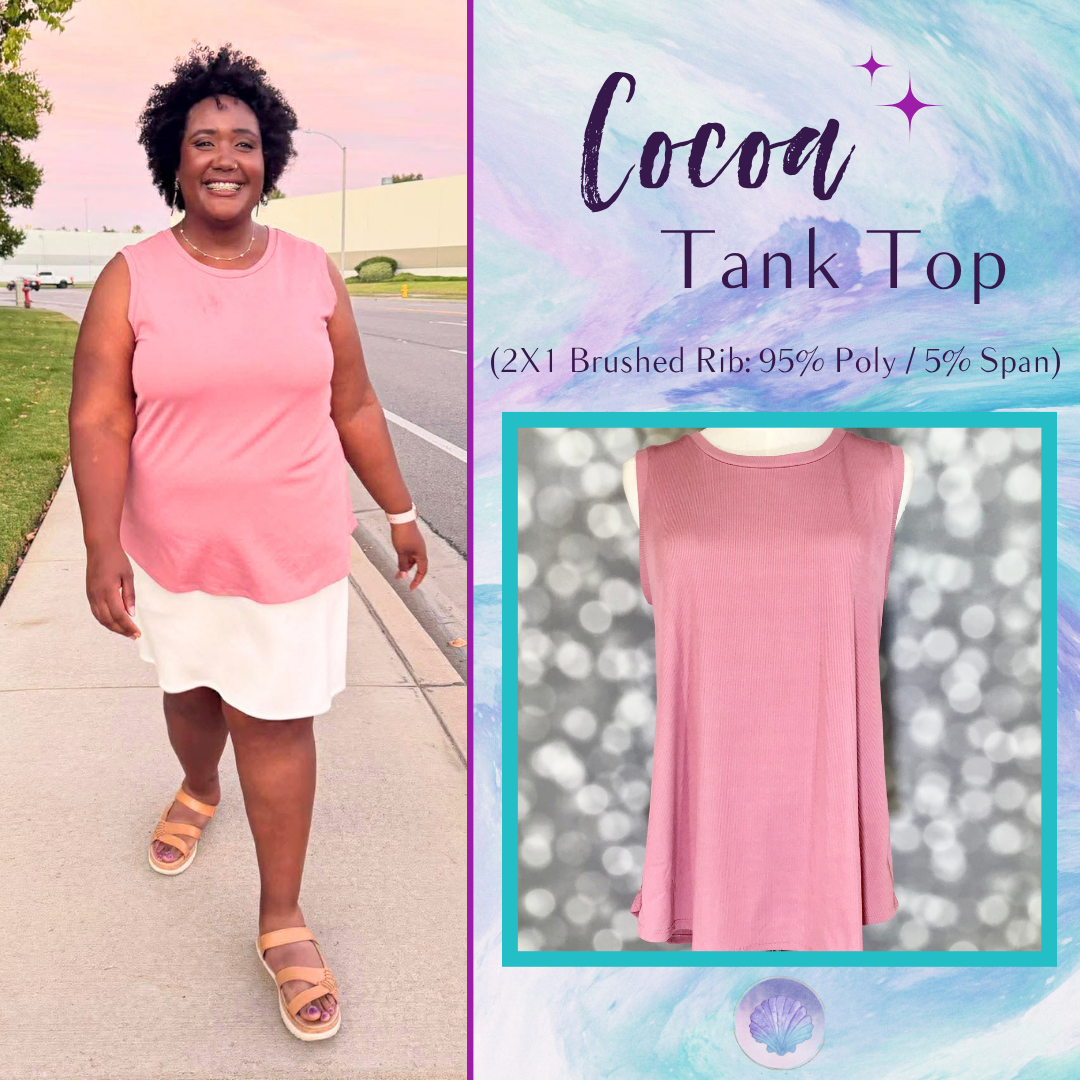 LuLaRoe Cocoa Sleeveless Top - Solid Blush Rose