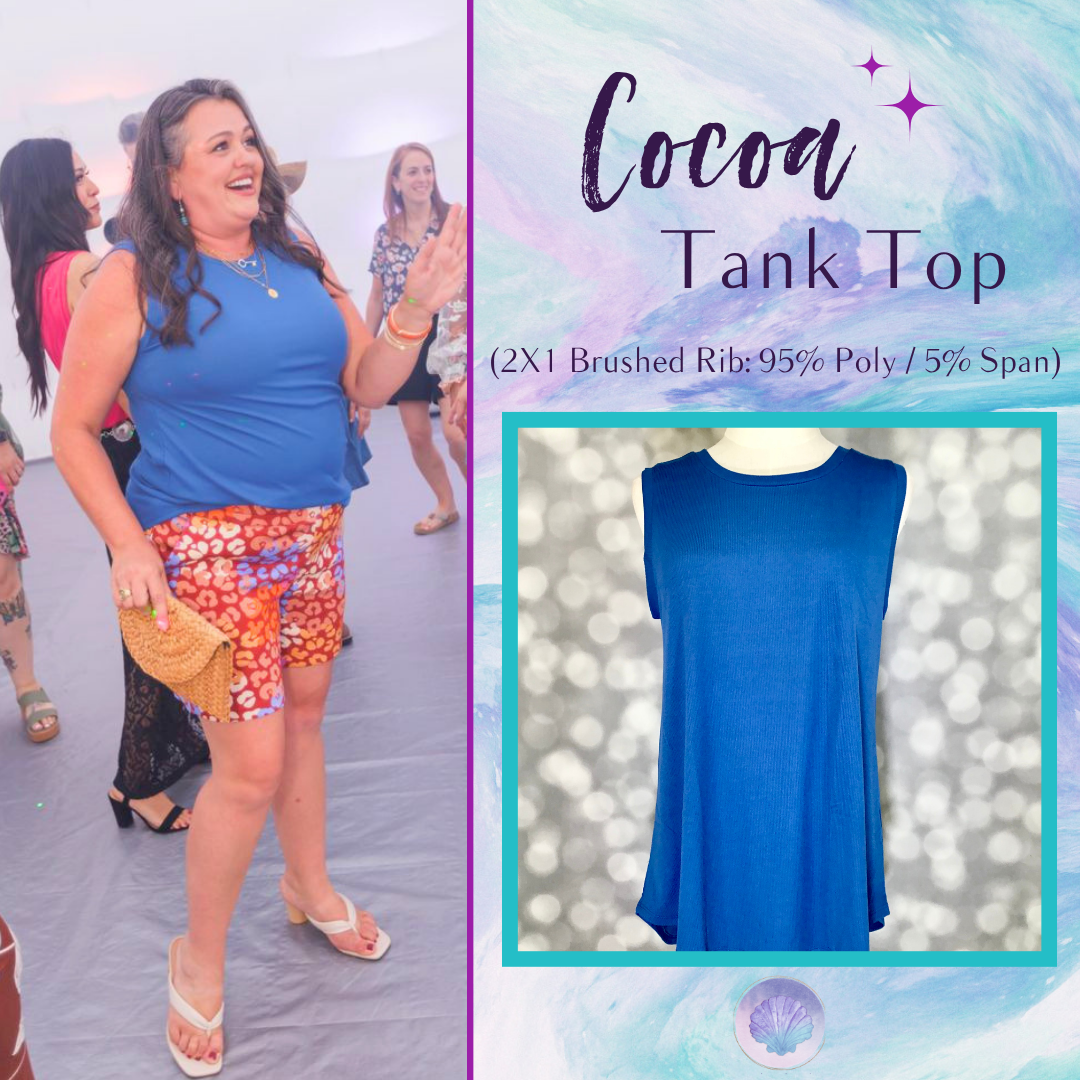 LuLaRoe Cocoa Sleeveless Top - Solid Royal Sapphire