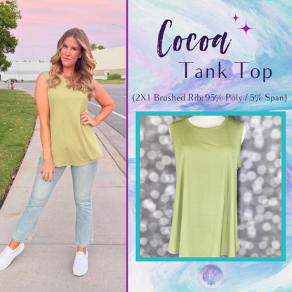 LuLaRoe Cocoa Sleeveless Top - Solid Soft Sage