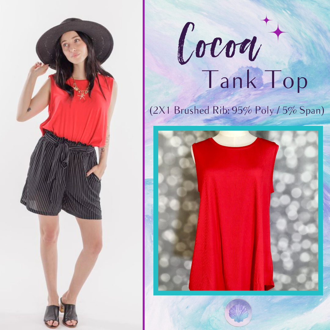 LuLaRoe Cocoa Sleeveless Top - Solid True Red