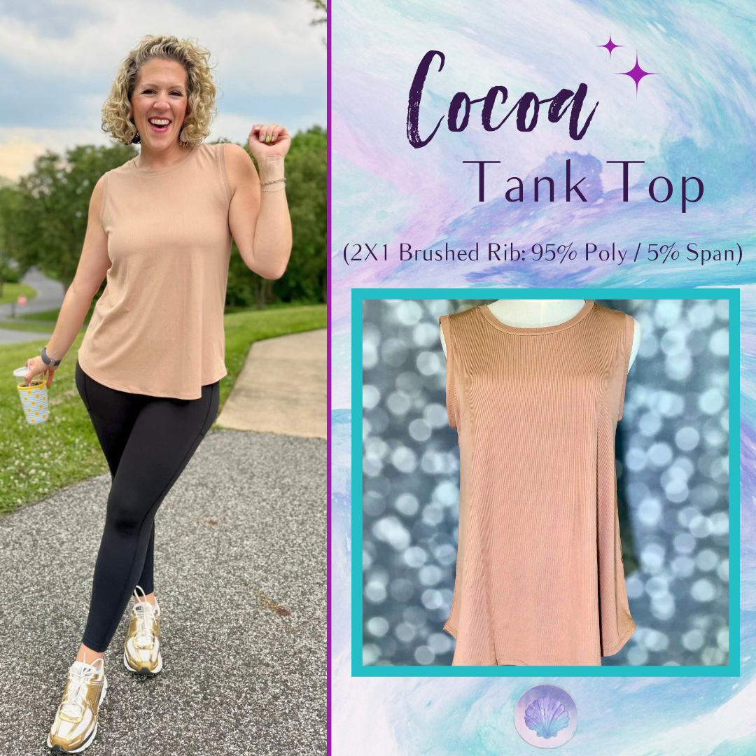 LuLaRoe Cocoa Sleeveless Top - Solid Warm Sand