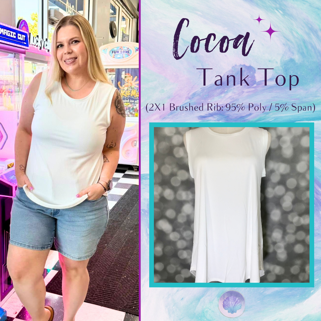 LuLaRoe Cocoa Sleeveless Top - Solid White