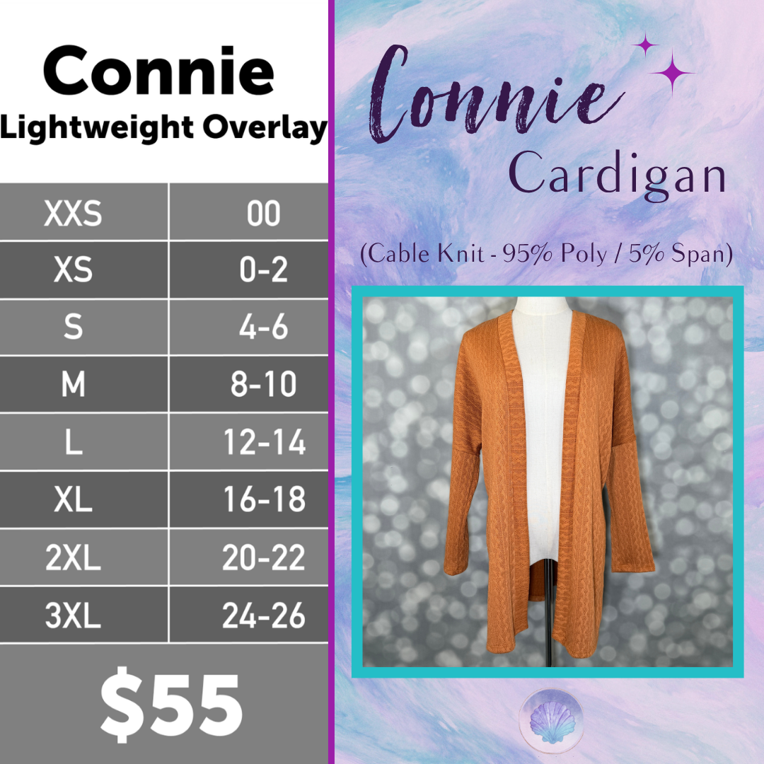 LuLaRoe Connie Lightweight Overlay - Solid Camel