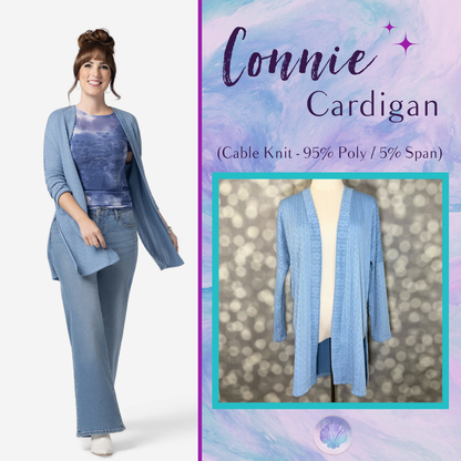 LuLaRoe Connie Lightweight Overlay - Solid Denim Blue