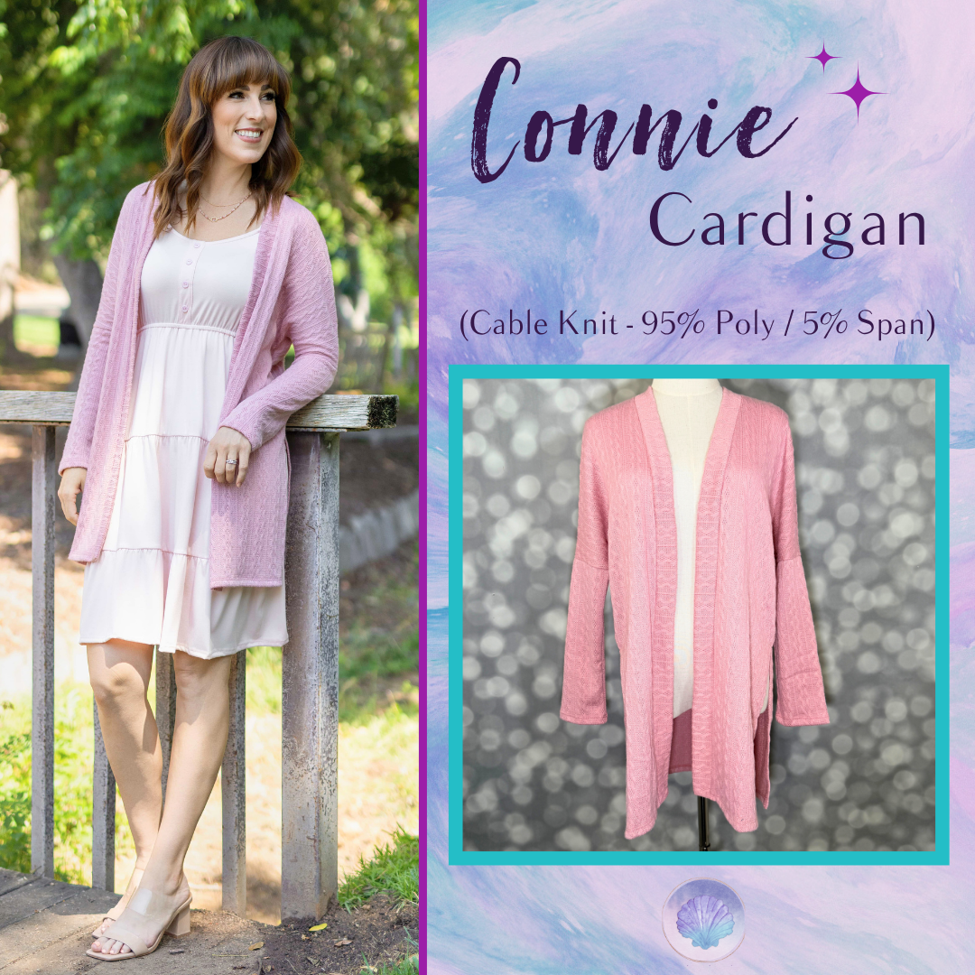 LuLaRoe Connie Lightweight Overlay - Solid Dusty Rose