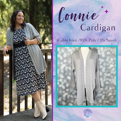 LuLaRoe Connie Lightweight Overlay - Solid Heather Gray