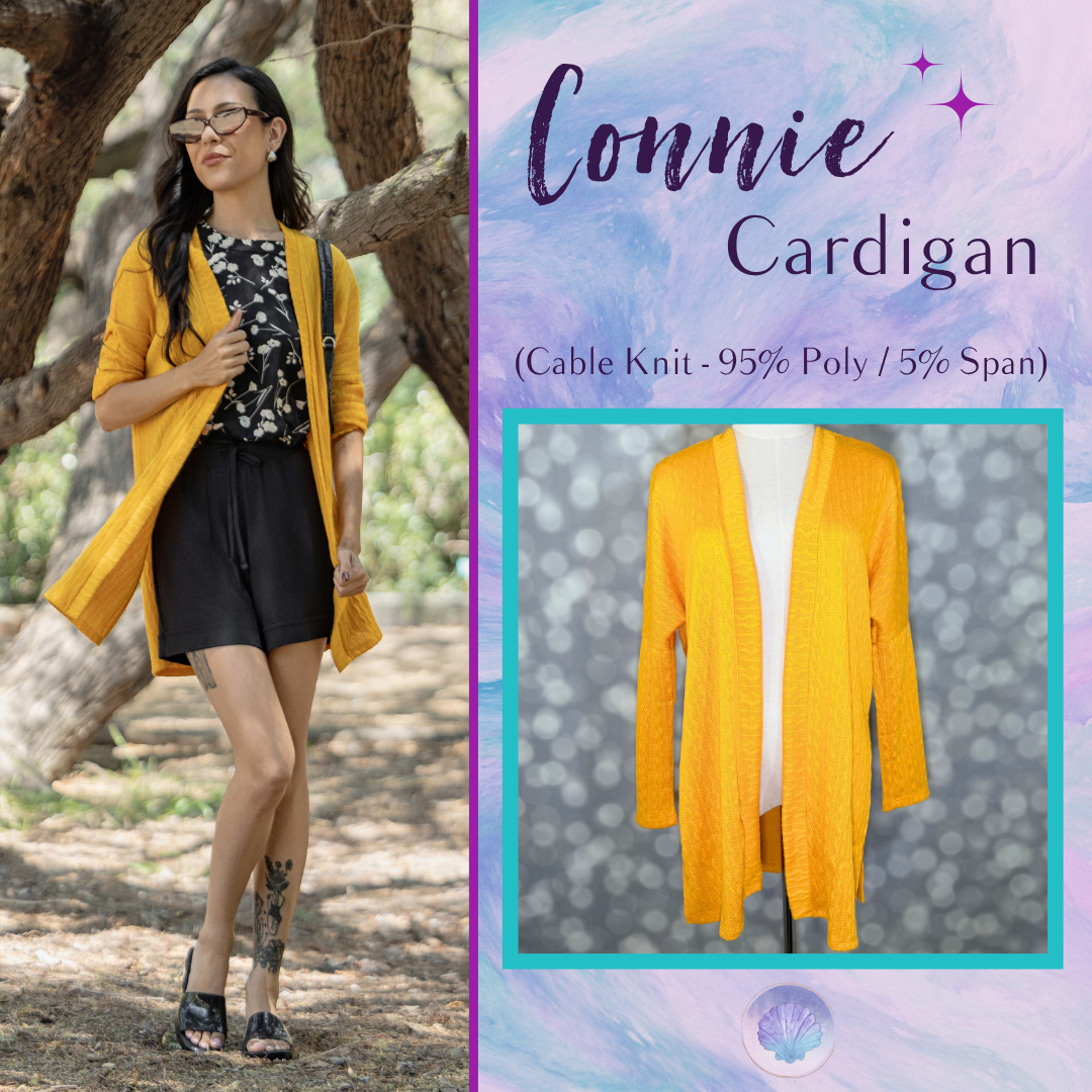 LuLaRoe Connie Lightweight Overlay - Solid Mustard