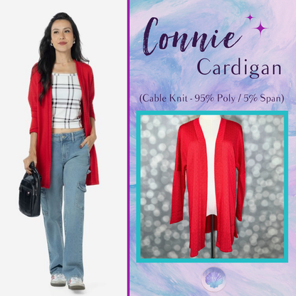 LuLaRoe Connie Lightweight Overlay - Solid True Red