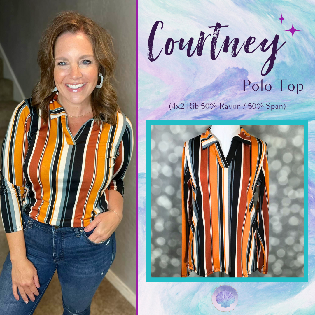 LuLaRoe Courtney - Autumn Metro Stripes 