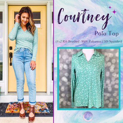 Courtney - Mint Floral Sketch