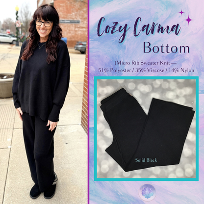 LuLaRoe Cozy Carma Bottom - Solid Black